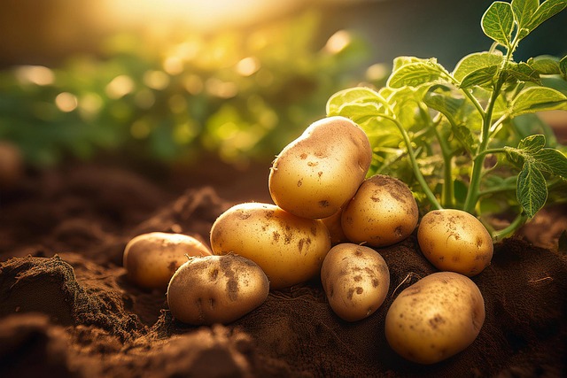 Free ai generated potatoes vegetable illustration
