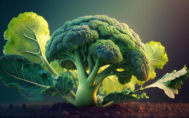 Free ai generated broccoli vegetable illustration