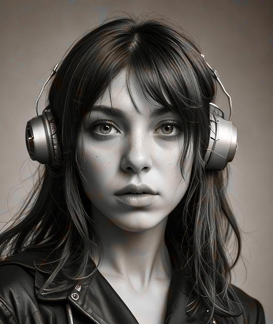 Free ai generated woman music illustration