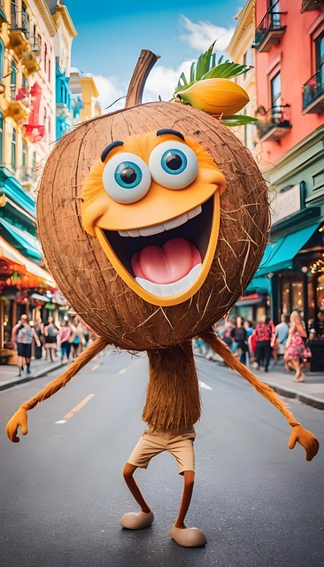 Free ai generated coconut food illustration