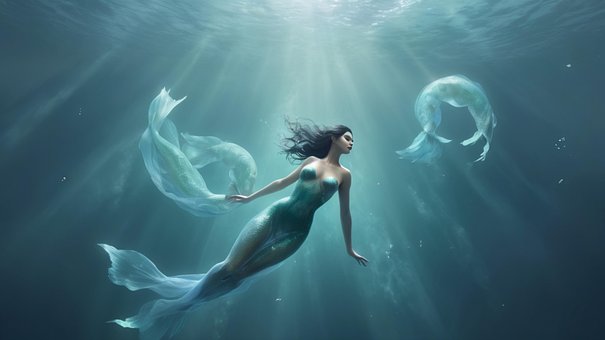 Ai Gerado, Sereia, Fantasia, Natureza