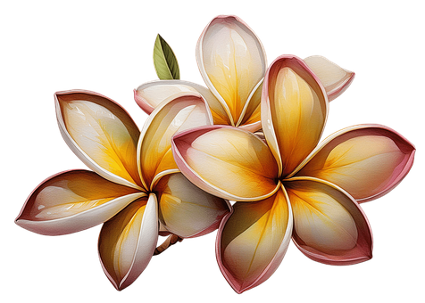 Ai Gerado, Flores, Plumeria, Pétalas