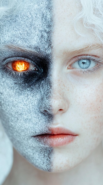 Free ai generated woman frostbite illustration
