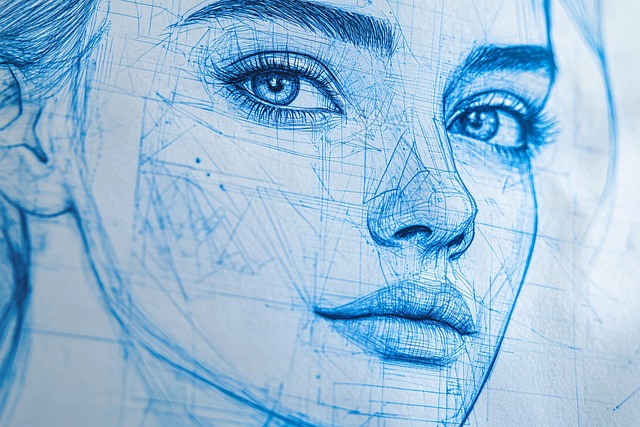 Free ai generated blueprint female illustration