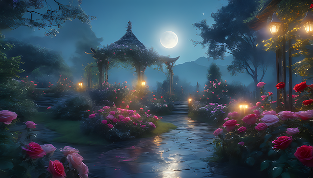 Free ai generated garden flowers illustration