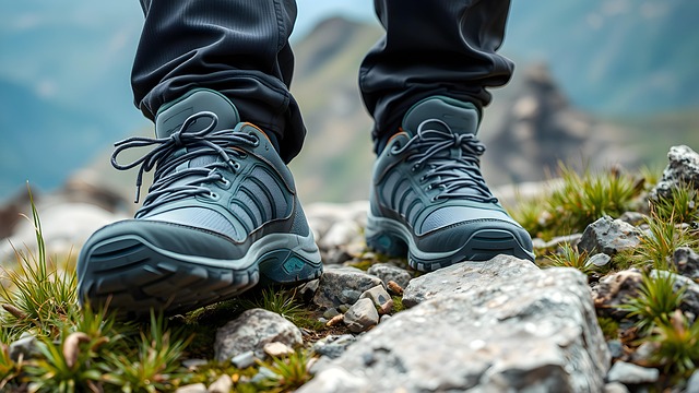 Free hiking boots rocky terrain hiking illustration