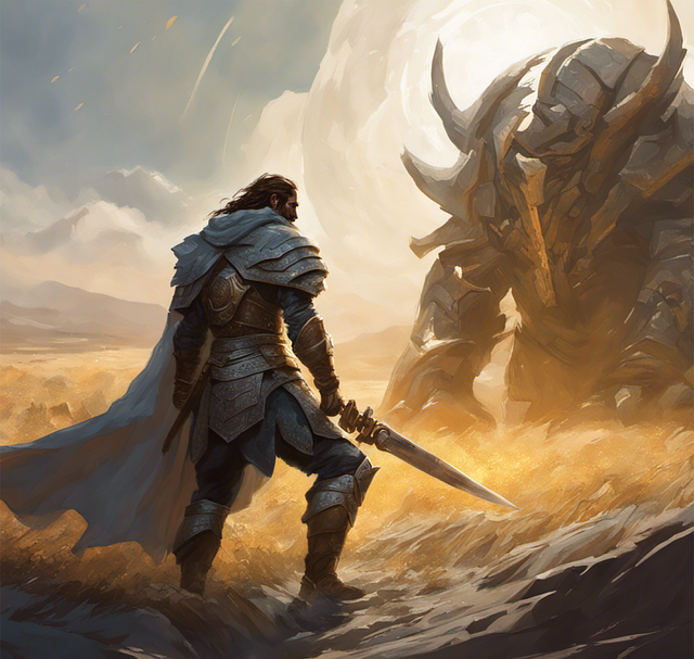 Free ai generated warrior battle illustration