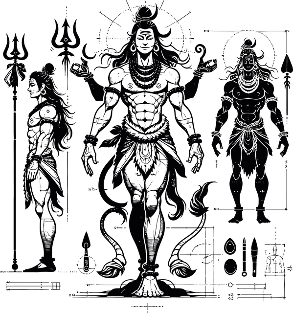 Free ai generated shiva hindu vector