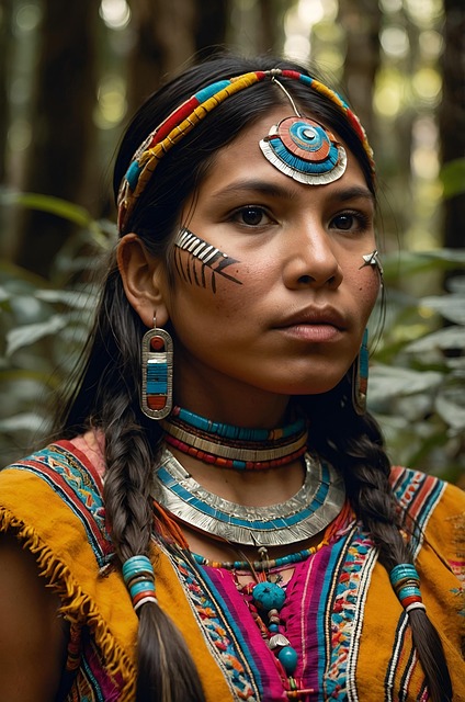Free woman indigenous culture illustration