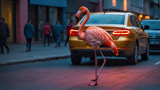 Download free HD stock image of Ai Generated Nature Free ai generated nature flamingo illustration
