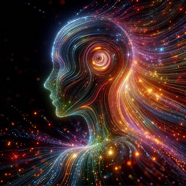 Free ethereal stardust cosmic glow art illustration