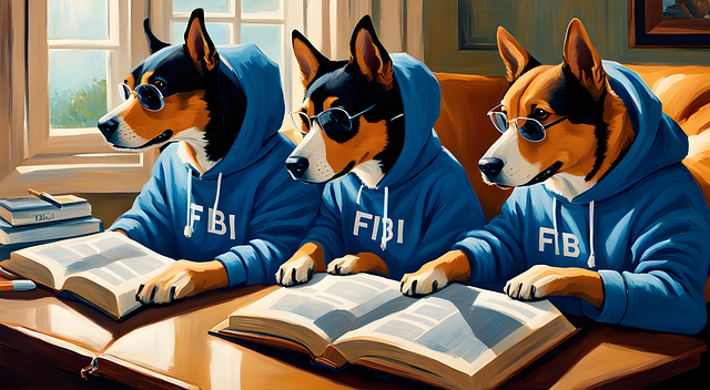 Free dogs k9 fbi illustration
