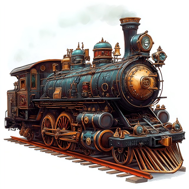Free ai generated train locomotive illustration