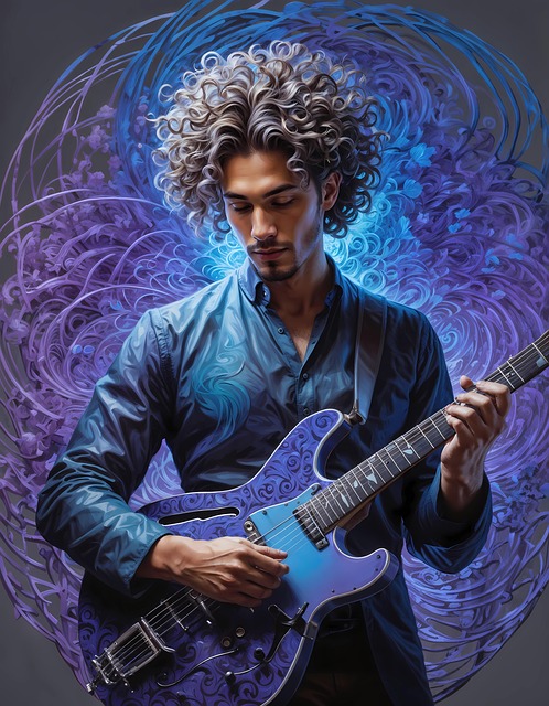 Free ai generated man curly illustration