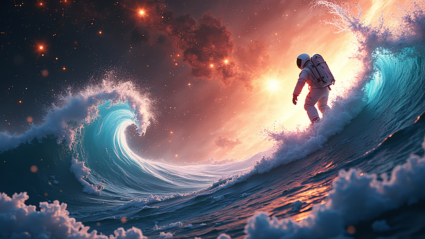 Astronaut, De Ruimte, Universum, Galaxy