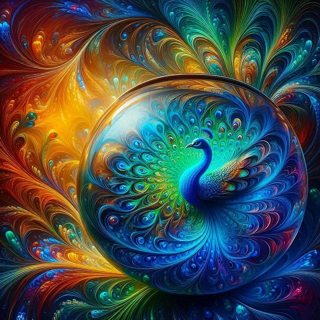 Free ai generated peacock bird illustration
