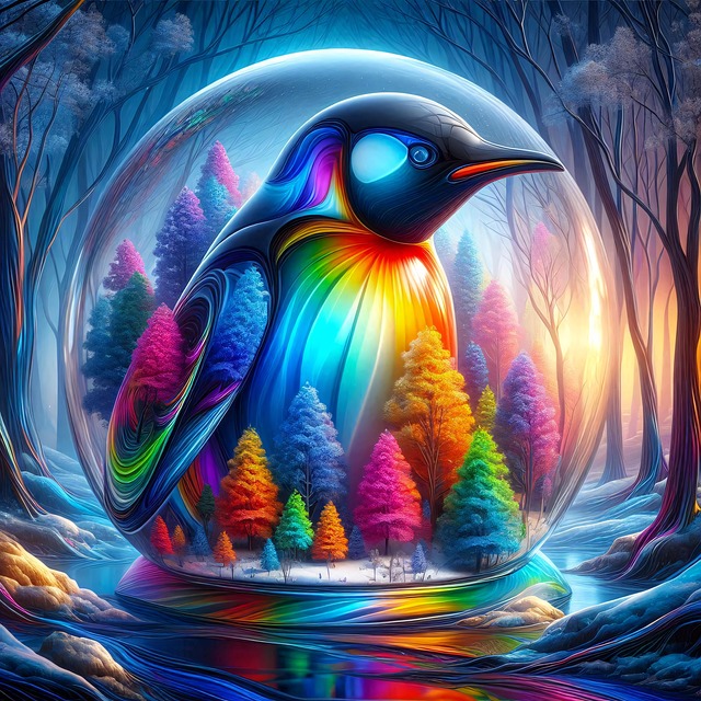 Free ai generated penguin magic illustration