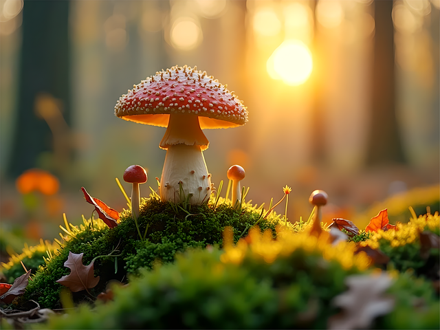 Download free HD stock image of Ai Generated Mushroom Free ai generated mushroom toadstool illustration