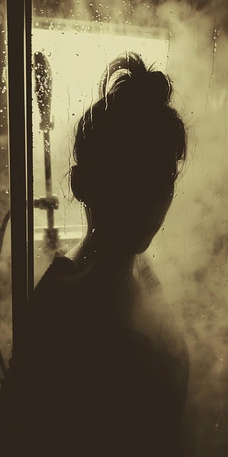 Free silhouette woman foggy illustration