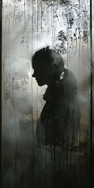 Free silhouette woman foggy illustration