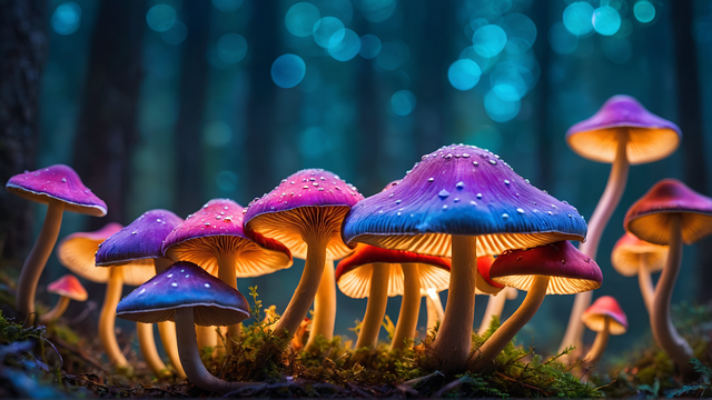 Download free HD stock image of Ai Generated Mushrooms Free ai generated mushrooms forest illustration