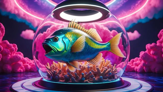 Free ai generated fish bowl fish illustration