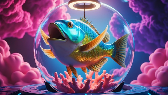 Free ai generated fish bowl fish illustration