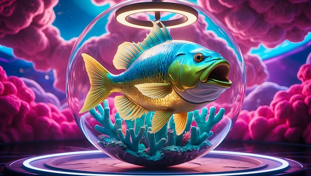 Free ai generated fish bowl fish illustration