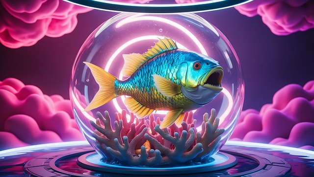 Free ai generated fish bowl fish illustration