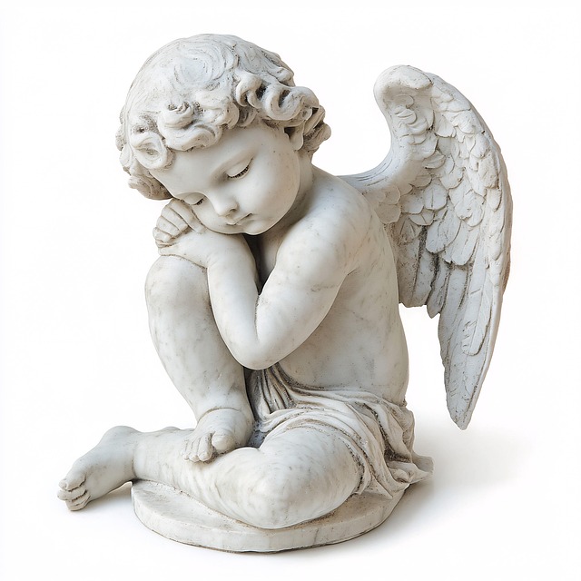 Free cherub angel statue illustration