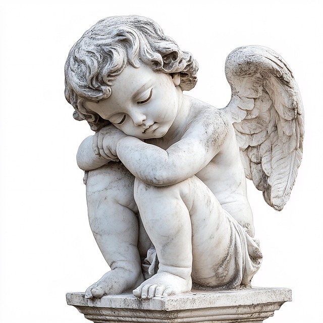 Free cherub angel statue illustration
