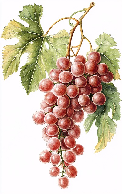 Free ai generated grapes fruits illustration