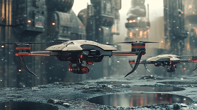 Free drones futuristic technology illustration