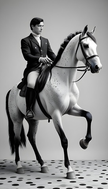 Free ai generated horse riding horse illustration