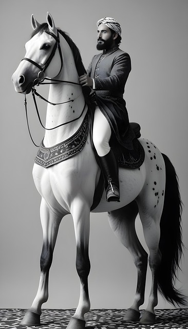 Free ai generated horse riding horse illustration
