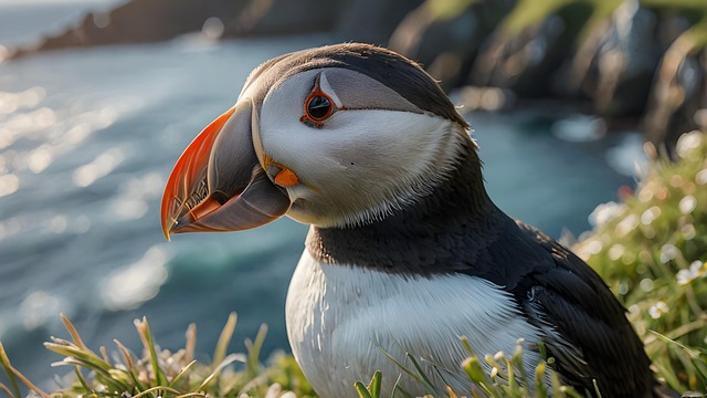 Free ai generated atlantic puffin common puffin illustration