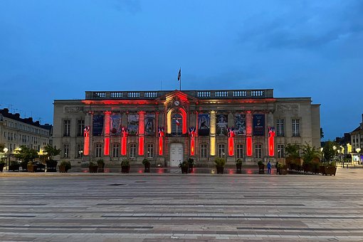 Beauvais, Platz, Rathaus, Frankreich