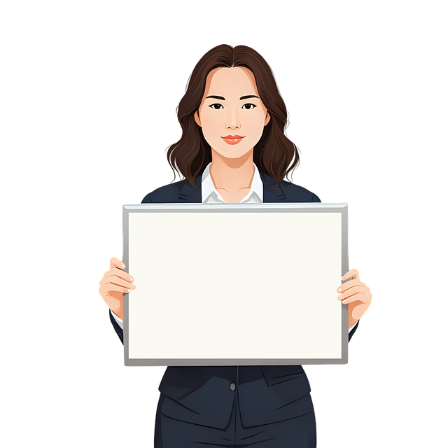 Free woman advertisement board illustration