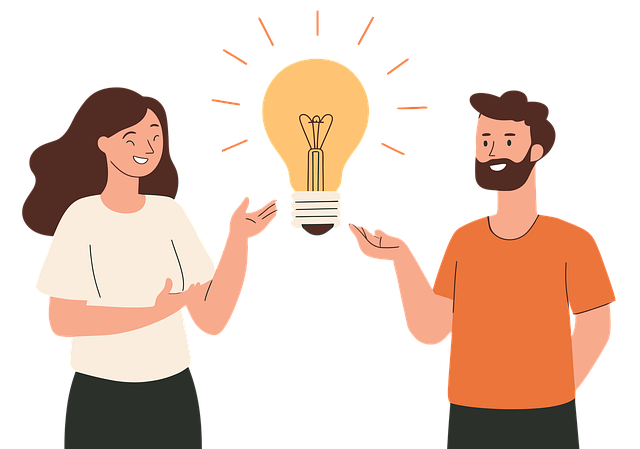 Free ai generated light bulb new ideas illustration