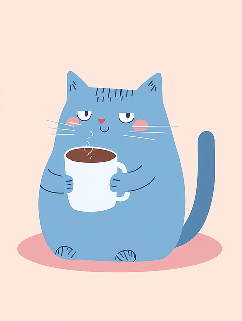 Free ai generated cat chubby illustration