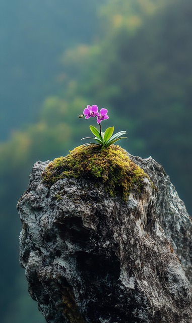 Ai Generiert, Lila Orchidee