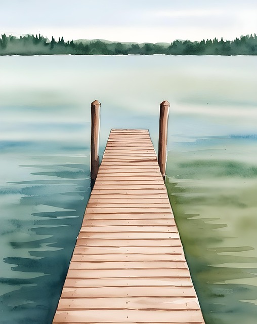 Free ai generated lake water illustration