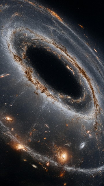 Free ai generated black hole stars illustration