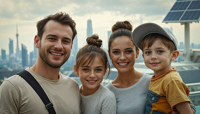 Free ai generated family nature illustration