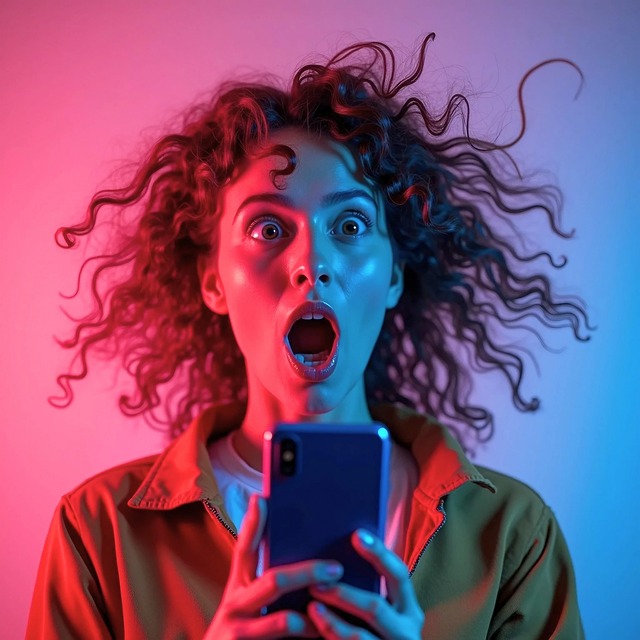 Free ai generated woman neon glow illustration