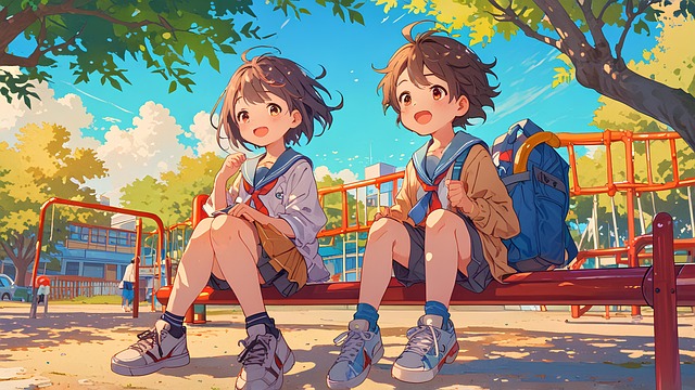 Free ai generated kids playground illustration