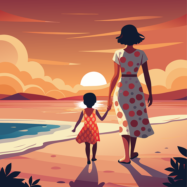 Free ai generated mother child vector