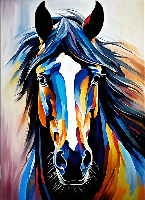 Free ai generated horse horse face illustration