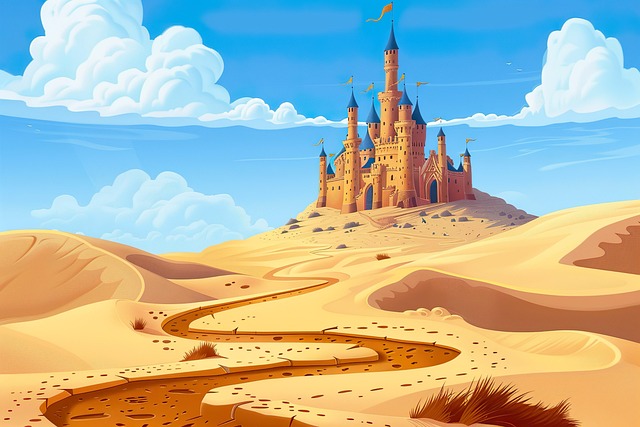 Ai Gerado, Castelo, Deserto, Natureza