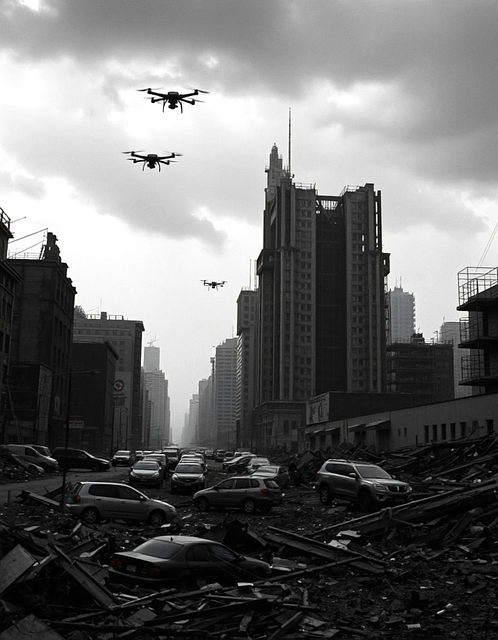 Drohne, Technologie, Dystopie